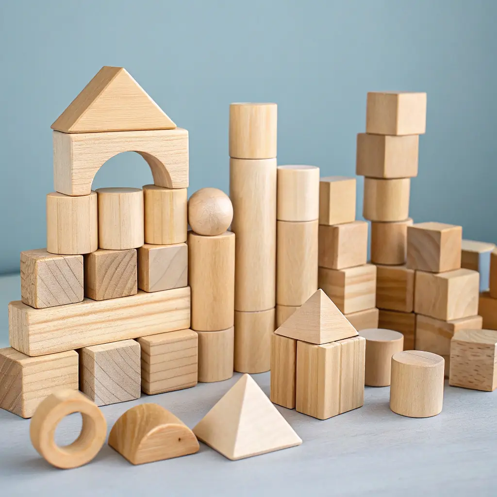 Wooden Building Blocks Set